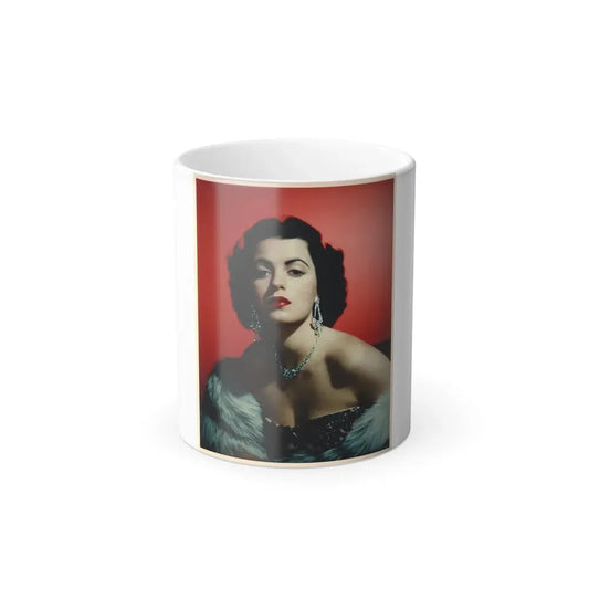 Faith Domergue #01 - 8x10 Upper Body Head & Shoulder Color Glamour Photo (Vintage Female Icon) Color Changing Coffee Mug 11oz - Go Mug Yourself
