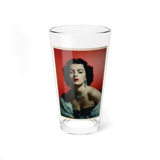 Faith Domergue #01 - 8x10 Upper Body Head & Shoulder Color Glamour Photo (Vintage Female Icon) Pint Glass 16oz 16oz - Go Mug Yourself