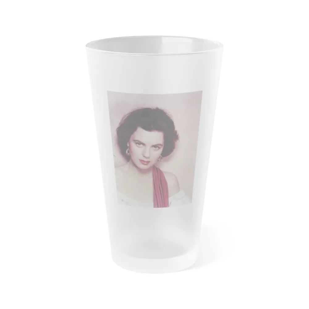 Faith Domergue #02 1 (Vintage Female Icon) Frosted Pint Glass 16oz-16oz-Frosted-Go Mug Yourself