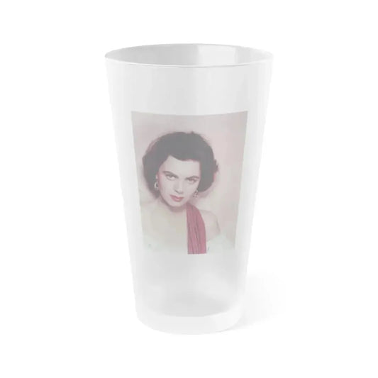 Faith Domergue #02 1 (Vintage Female Icon) Frosted Pint Glass 16oz 16oz Frosted - Go Mug Yourself