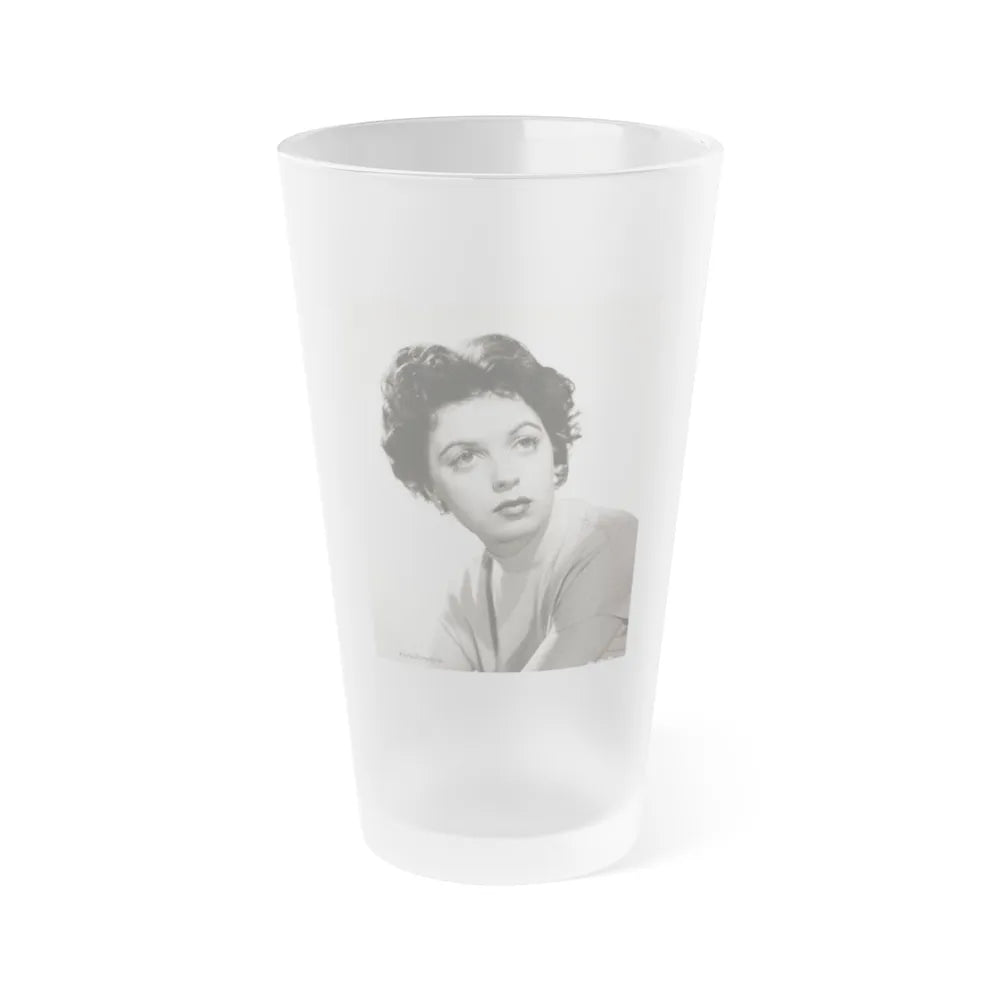 Faith Domergue #07 (Vintage Female Icon) Frosted Pint Glass 16oz-16oz-Frosted-Go Mug Yourself