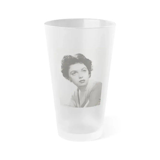 Faith Domergue #07 (Vintage Female Icon) Frosted Pint Glass 16oz 16oz Frosted - Go Mug Yourself