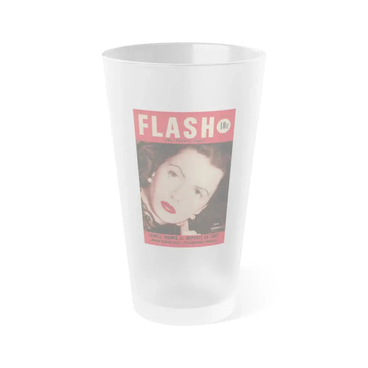 Faith Domergue #10 - Mag. Cover (Vintage Female Icon) Frosted Pint Glass 16oz 16oz Frosted - Go Mug Yourself