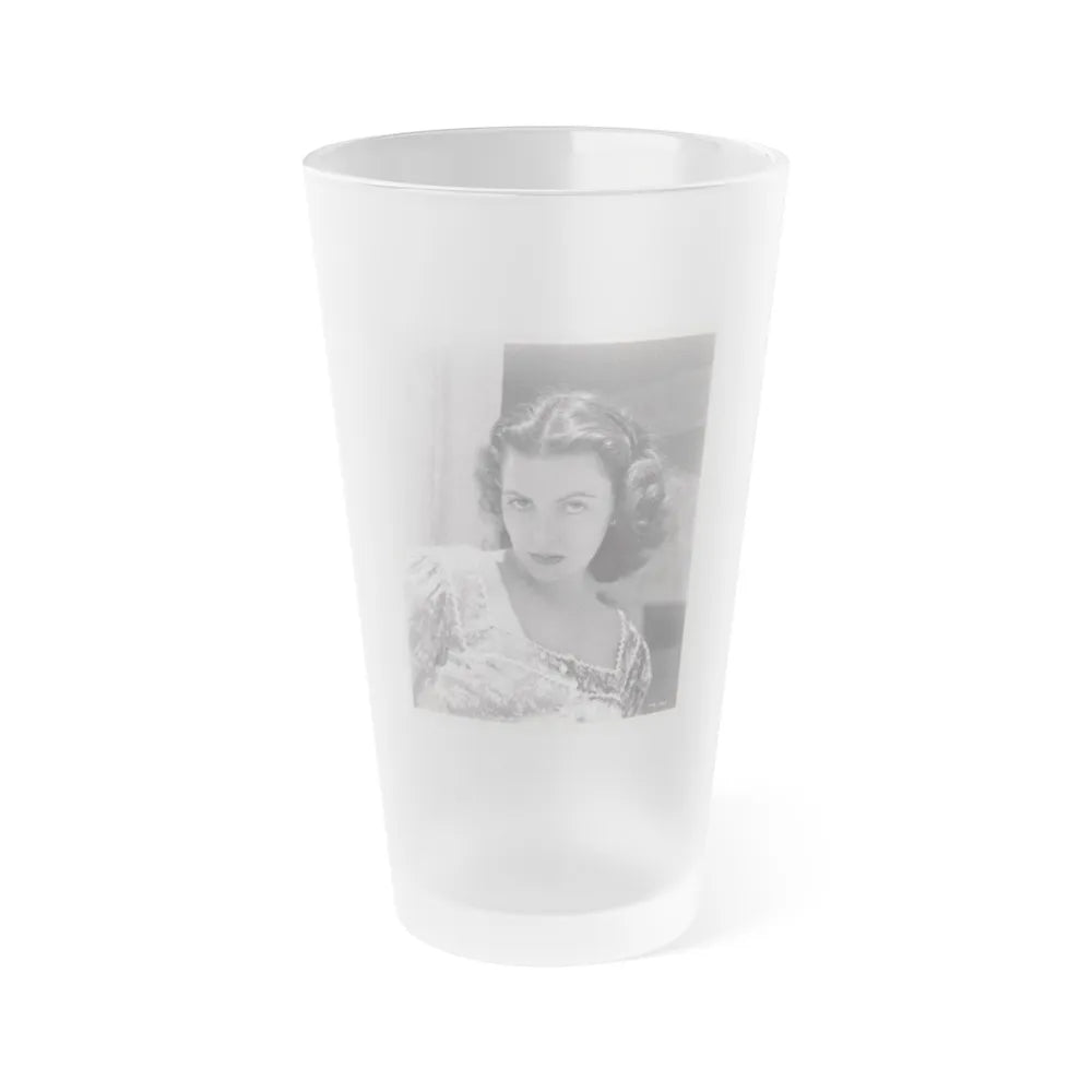 Faith Domergue #100 (Vintage Female Icon) Frosted Pint Glass 16oz-16oz-Frosted-Go Mug Yourself