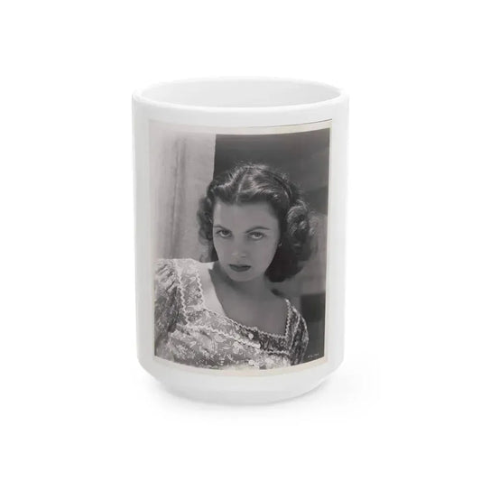 Faith Domergue #100 (Vintage Female Icon) White Coffee Mug 15oz - Go Mug Yourself