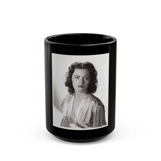 Faith Domergue #114 (Vintage Female Icon) Black Coffee Mug 15oz - Go Mug Yourself