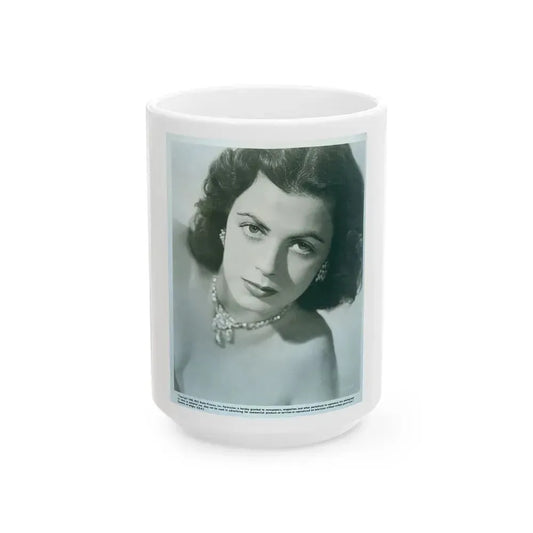 Faith Domergue #115 (Vintage Female Icon) White Coffee Mug 15oz - Go Mug Yourself