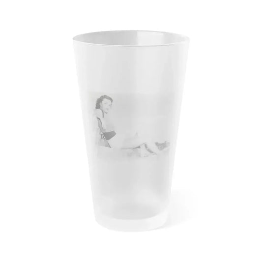 Faith Domergue #119 (Vintage Female Icon) Frosted Pint Glass 16oz 16oz Frosted - Go Mug Yourself