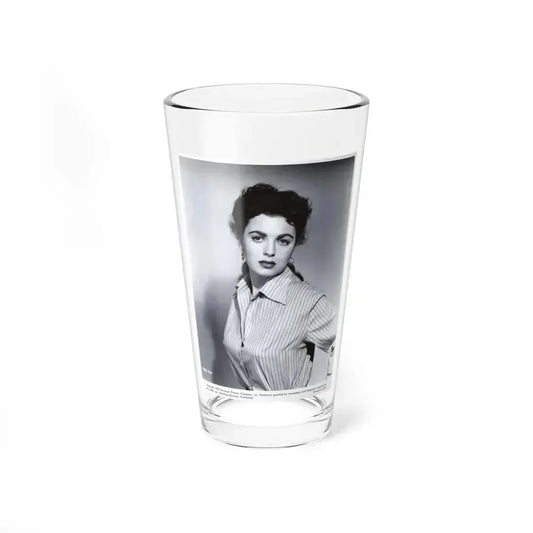 Faith Domergue #121 - Vintage B&W Upper Body Promo Photo from 1953 for a U-I Film as 7.5x9.5 1 (Vintage Female Icon) Pint Glass 16oz 16oz - Go Mug Yourself