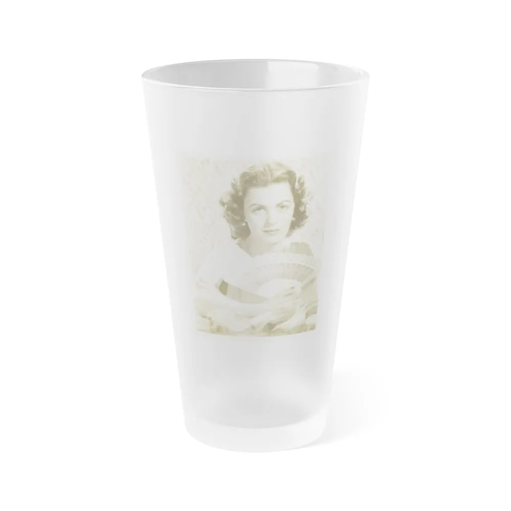 Faith Domergue #124 (Vintage Female Icon) Frosted Pint Glass 16oz-16oz-Frosted-Go Mug Yourself