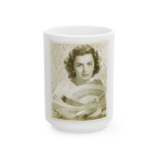 Faith Domergue #124 (Vintage Female Icon) White Coffee Mug 15oz - Go Mug Yourself
