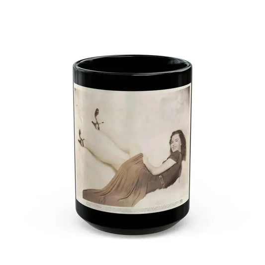 Faith Domergue #126 (Vintage Female Icon) Black Coffee Mug 15oz - Go Mug Yourself