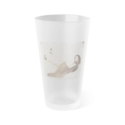 Faith Domergue #126 (Vintage Female Icon) Frosted Pint Glass 16oz-16oz-Frosted-Go Mug Yourself