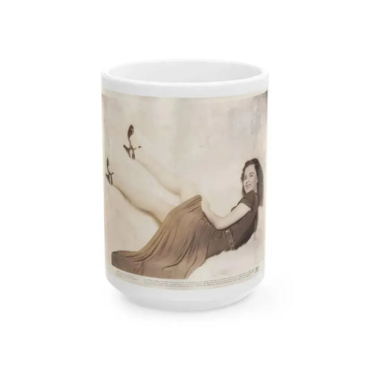 Faith Domergue #126 (Vintage Female Icon) White Coffee Mug 15oz - Go Mug Yourself