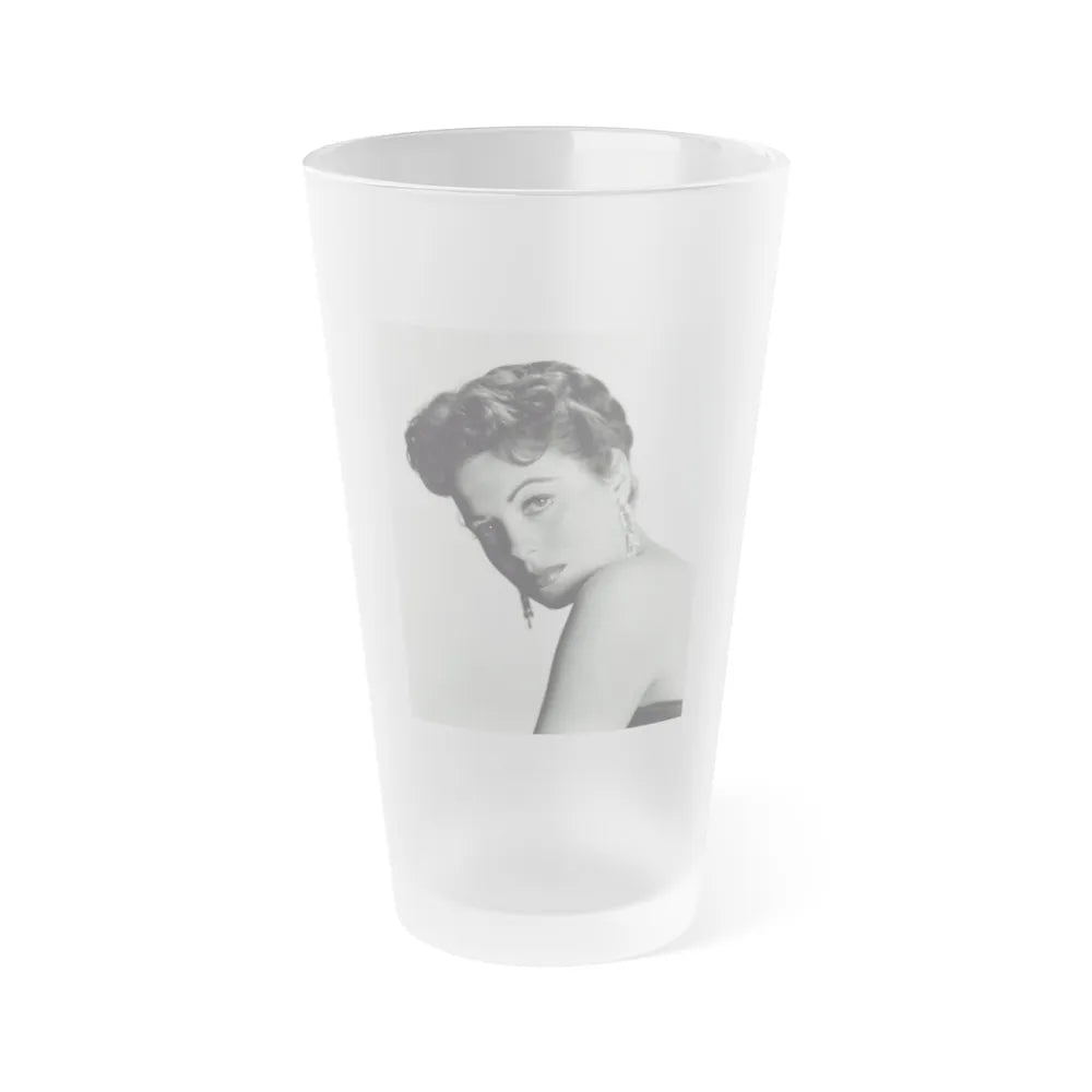 Faith Domergue #128 (Vintage Female Icon) Frosted Pint Glass 16oz-16oz-Frosted-Go Mug Yourself