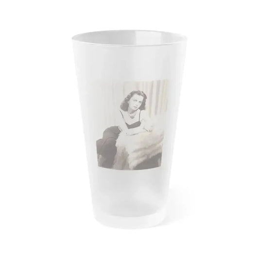 Faith Domergue #133 (Vintage Female Icon) Frosted Pint Glass 16oz 16oz Frosted - Go Mug Yourself