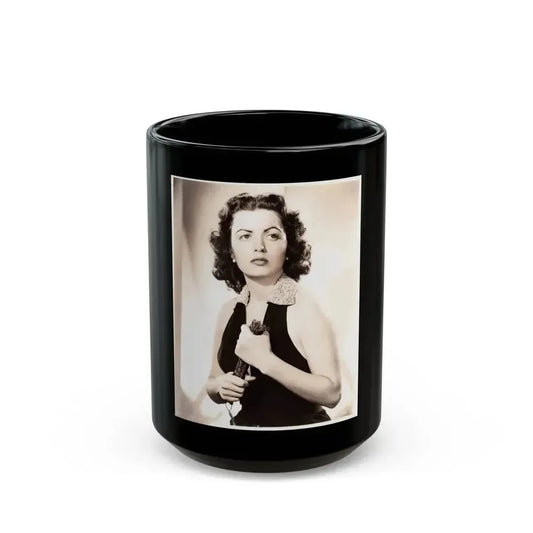 Faith Domergue #136 (Vintage Female Icon) Black Coffee Mug 15oz - Go Mug Yourself
