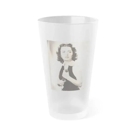 Faith Domergue #136 (Vintage Female Icon) Frosted Pint Glass 16oz 16oz Frosted - Go Mug Yourself
