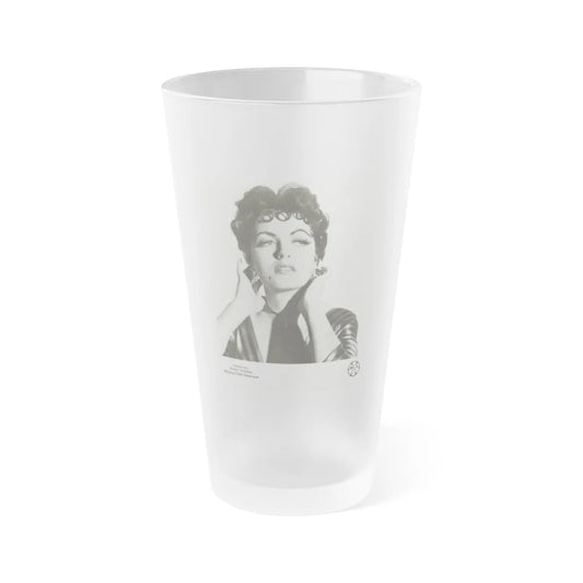 Faith Domergue #138 (Vintage Female Icon) Frosted Pint Glass 16oz-16oz-Frosted-Go Mug Yourself