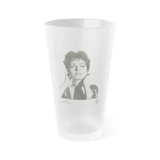 Faith Domergue #138 (Vintage Female Icon) Frosted Pint Glass 16oz 16oz Frosted - Go Mug Yourself