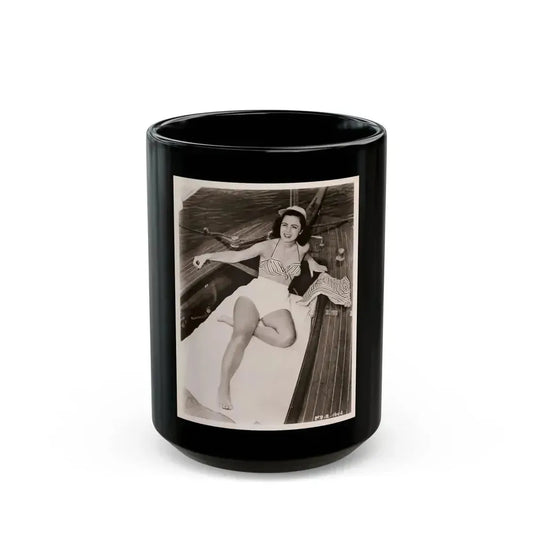 Faith Domergue #139 (Vintage Female Icon) Black Coffee Mug 15oz - Go Mug Yourself