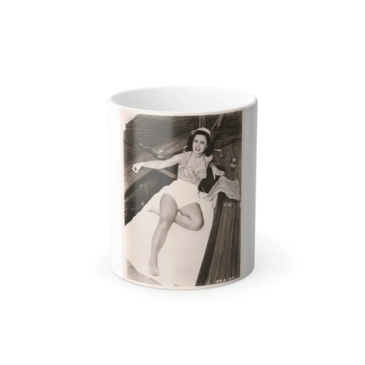 Faith Domergue #139 (Vintage Female Icon) Color Changing Coffee Mug 11oz - Go Mug Yourself