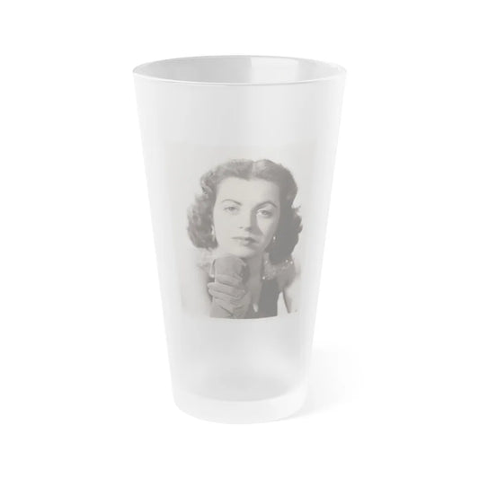 Faith Domergue #140 (Vintage Female Icon) Frosted Pint Glass 16oz-16oz-Frosted-Go Mug Yourself