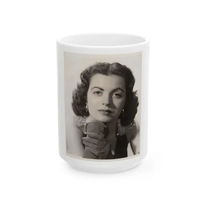 Faith Domergue #140 (Vintage Female Icon) White Coffee Mug 15oz - Go Mug Yourself