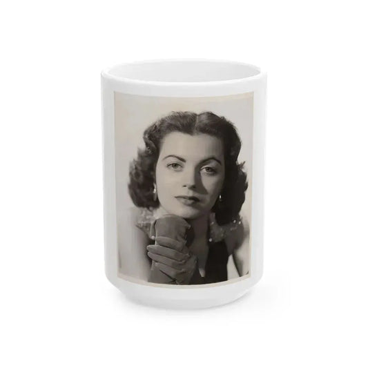 Faith Domergue #140 (Vintage Female Icon) White Coffee Mug 15oz - Go Mug Yourself