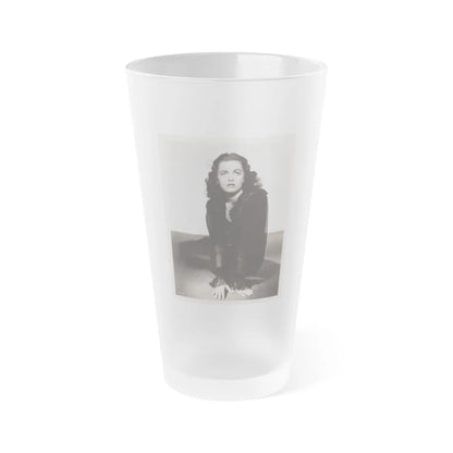 Faith Domergue #148 1 (Vintage Female Icon) Frosted Pint Glass 16oz-16oz-Frosted-Go Mug Yourself