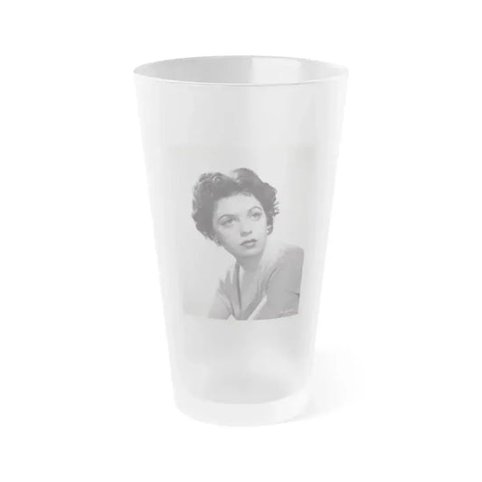 Faith Domergue #150 (Vintage Female Icon) Frosted Pint Glass 16oz 16oz Frosted - Go Mug Yourself