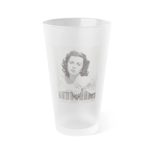 Faith Domergue #158 (Vintage Female Icon) Frosted Pint Glass 16oz-16oz-Frosted-Go Mug Yourself