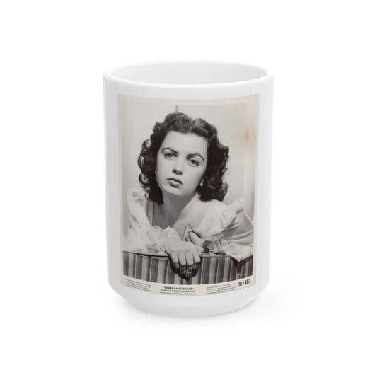 Faith Domergue #158 (Vintage Female Icon) White Coffee Mug 15oz - Go Mug Yourself