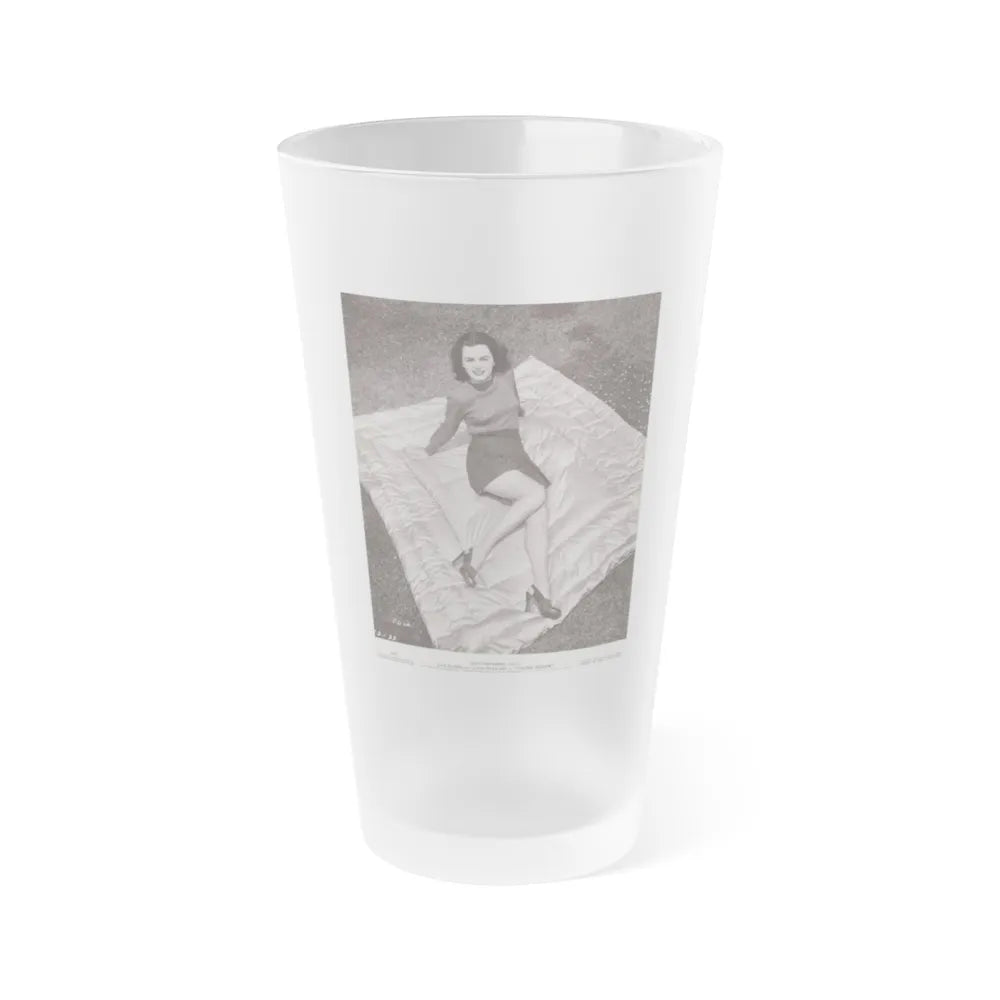 Faith Domergue #159 (Vintage Female Icon) Frosted Pint Glass 16oz-16oz-Frosted-Go Mug Yourself