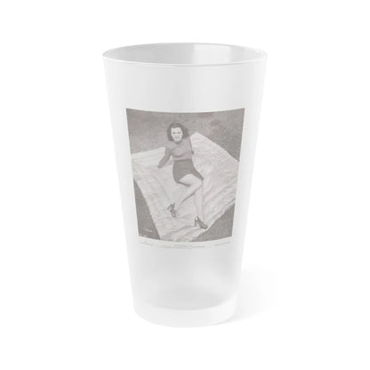 Faith Domergue #159 (Vintage Female Icon) Frosted Pint Glass 16oz-16oz-Frosted-Go Mug Yourself