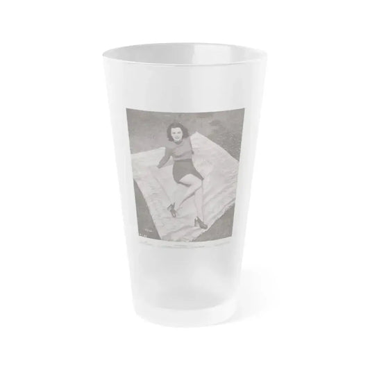 Faith Domergue #159 (Vintage Female Icon) Frosted Pint Glass 16oz 16oz Frosted - Go Mug Yourself