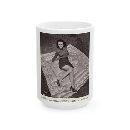 Faith Domergue #159 (Vintage Female Icon) White Coffee Mug 15oz - Go Mug Yourself