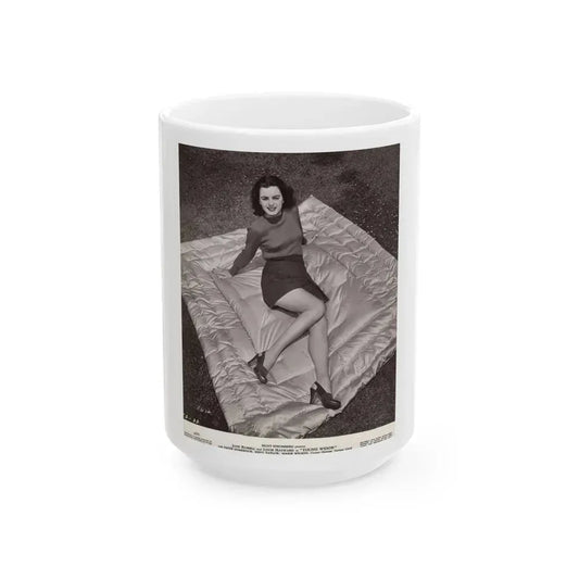 Faith Domergue #159 (Vintage Female Icon) White Coffee Mug 15oz - Go Mug Yourself