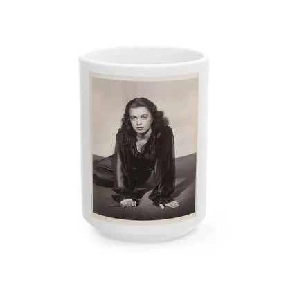Faith Domergue #161 (Vintage Female Icon) White Coffee Mug 15oz - Go Mug Yourself
