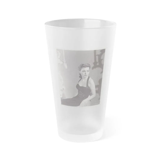 Faith Domergue #166 (Vintage Female Icon) Frosted Pint Glass 16oz-16oz-Frosted-Go Mug Yourself