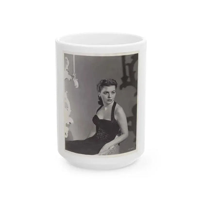 Faith Domergue #166 (Vintage Female Icon) White Coffee Mug 15oz - Go Mug Yourself