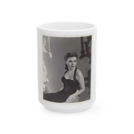 Faith Domergue #166 (Vintage Female Icon) White Coffee Mug 15oz - Go Mug Yourself