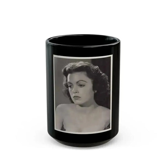 Faith Domergue #168 (Vintage Female Icon) Black Coffee Mug 15oz - Go Mug Yourself