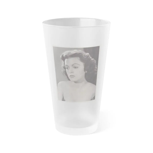 Faith Domergue #168 (Vintage Female Icon) Frosted Pint Glass 16oz-16oz-Frosted-Go Mug Yourself