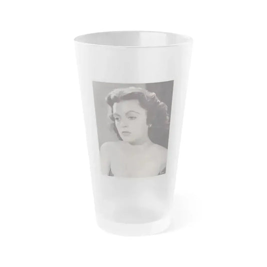 Faith Domergue #168 (Vintage Female Icon) Frosted Pint Glass 16oz 16oz Frosted - Go Mug Yourself