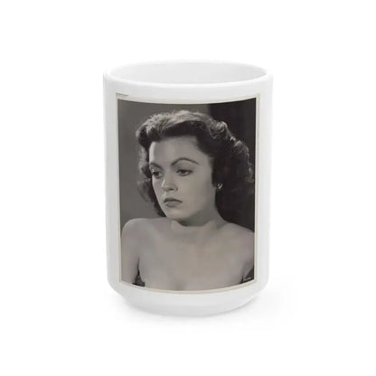 Faith Domergue #168 (Vintage Female Icon) White Coffee Mug 15oz - Go Mug Yourself