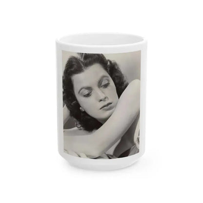Faith Domergue #172 (Vintage Female Icon) White Coffee Mug 15oz - Go Mug Yourself