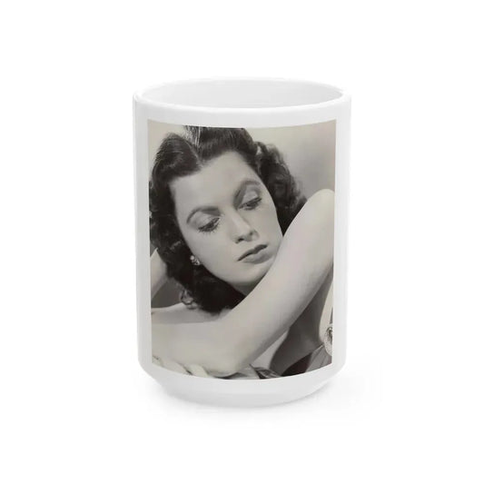 Faith Domergue #172 (Vintage Female Icon) White Coffee Mug 15oz - Go Mug Yourself