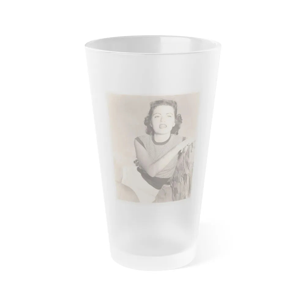 Faith Domergue #173 (Vintage Female Icon) Frosted Pint Glass 16oz-16oz-Frosted-Go Mug Yourself