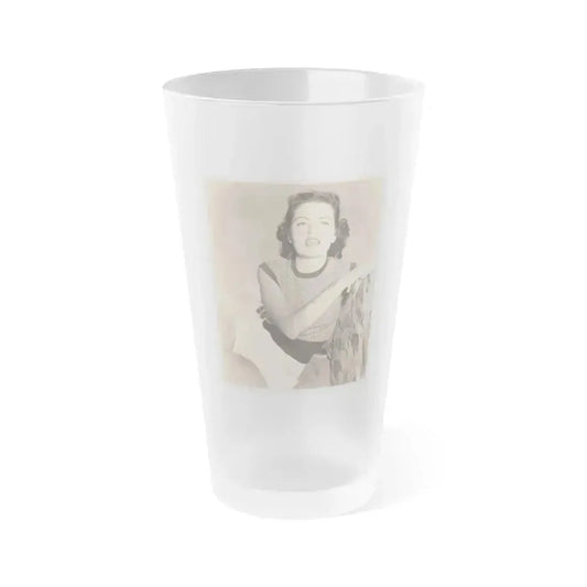 Faith Domergue #173 (Vintage Female Icon) Frosted Pint Glass 16oz 16oz Frosted - Go Mug Yourself